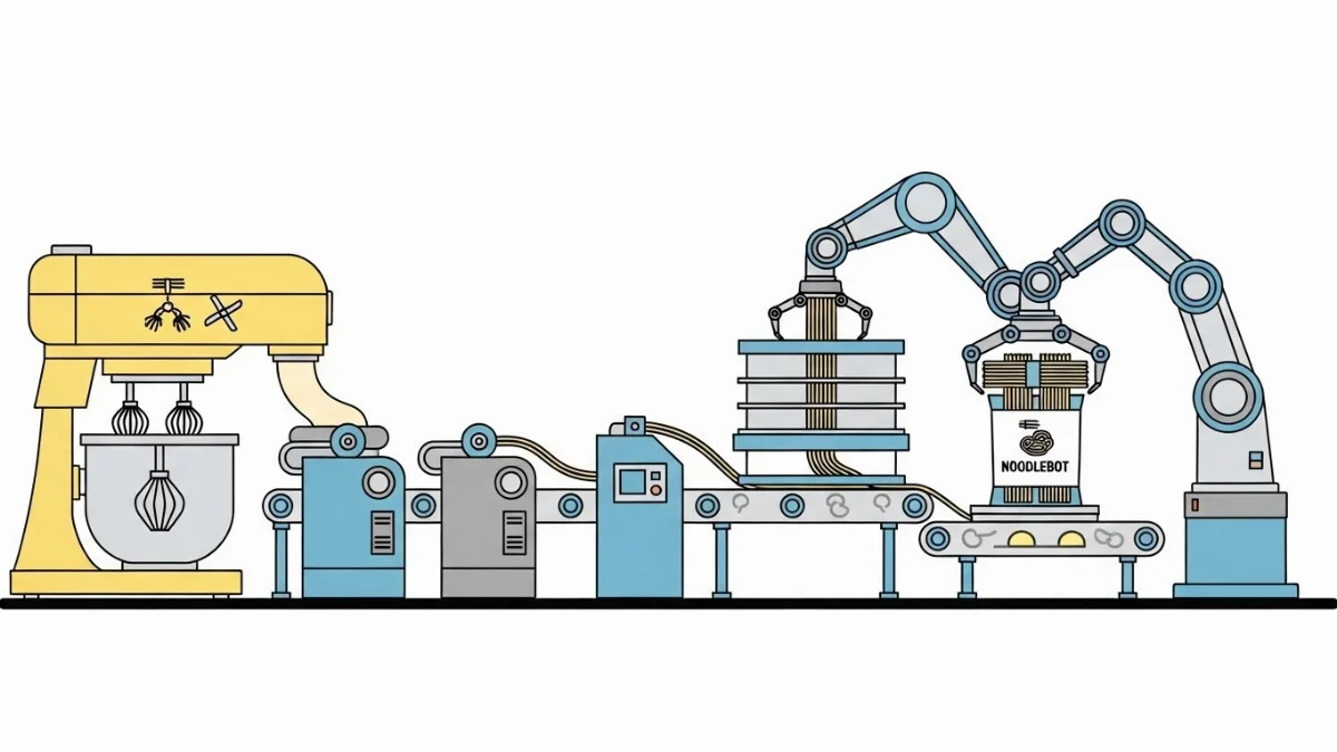 Cảm biến thông minh tích hợp trên máy bún phở, đảm bảo chất lượng sản phẩm.