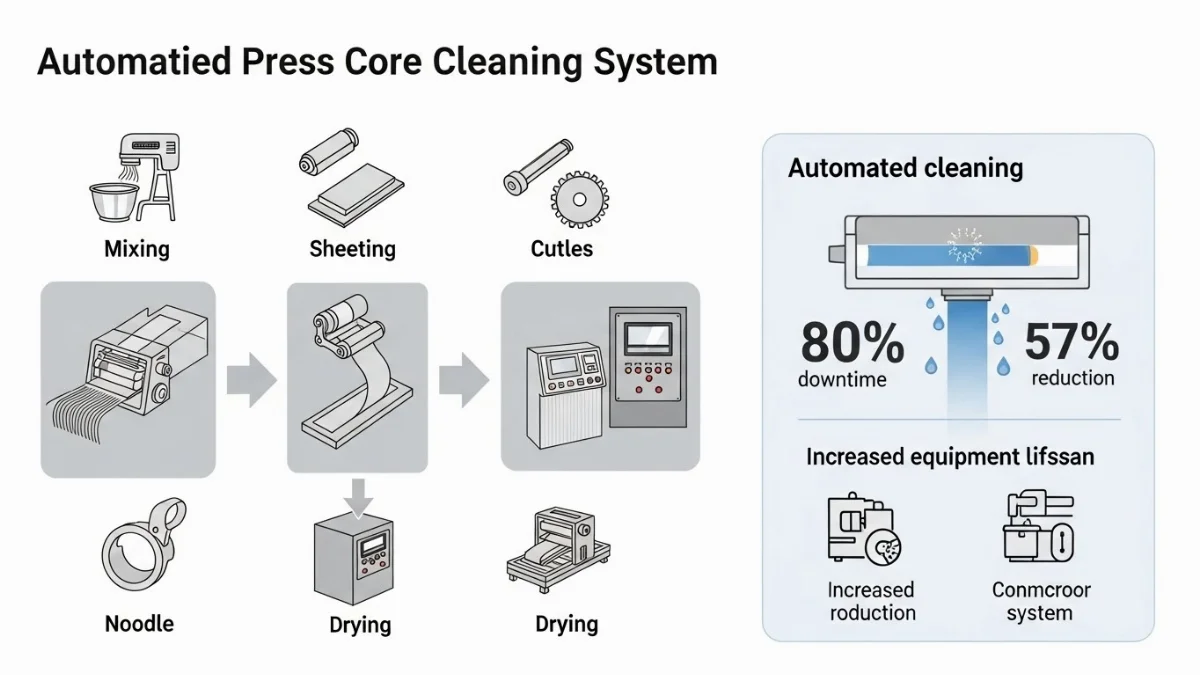 Hiệu quả kinh tế từ việc làm sạch lõi ép tự động