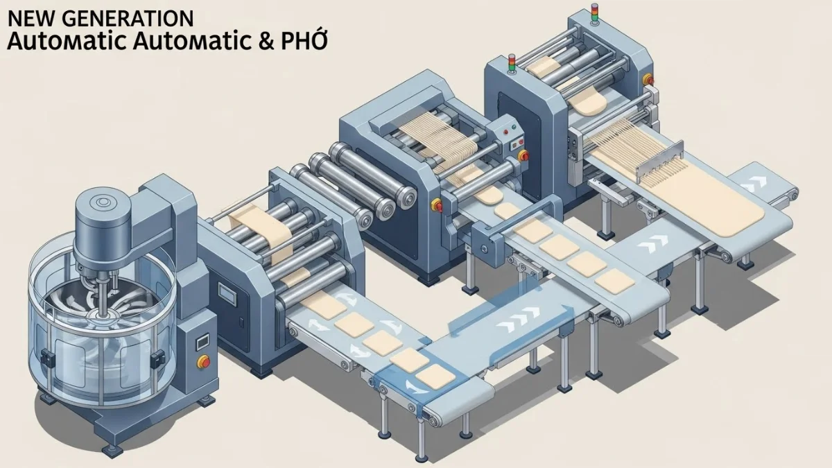 Công nghệ máy đùn bún phở tiên tiến cho sợi dai ngon
